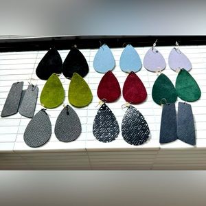 10 Pairs! Nickel & Suede Earrings